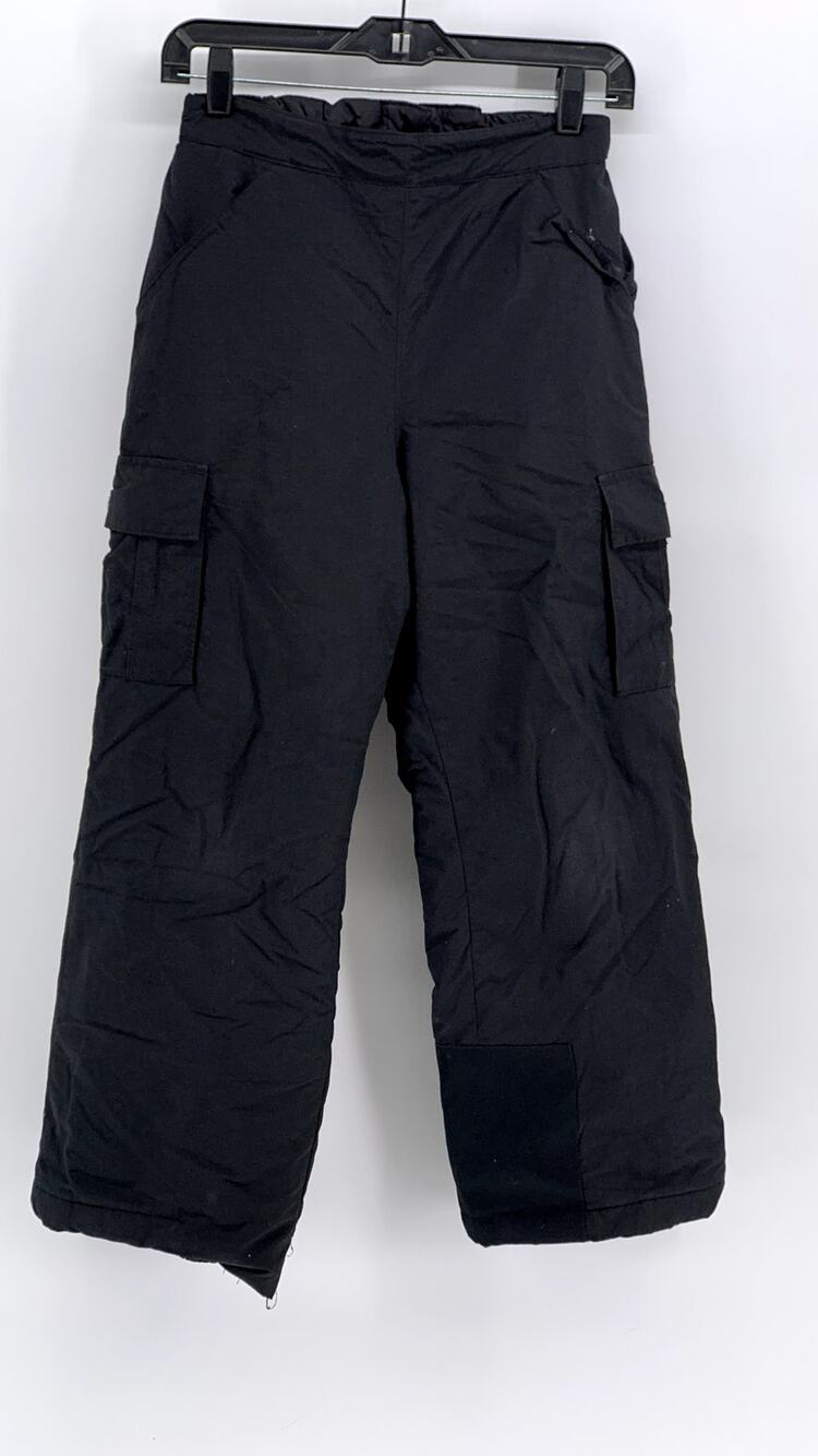 COLUMBIA Kids' Black Solid Cargo Straight-Leg Snow Pant SZ 10/12